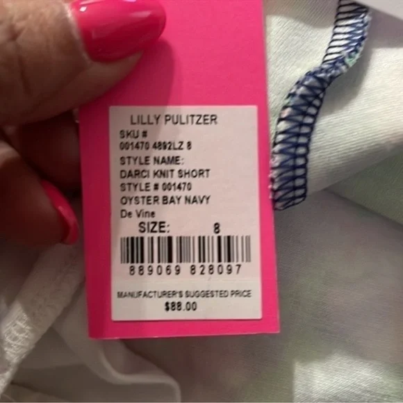 Lilly Pulitzer Darci Knot Shorts NWT Sz 8 - Picture 9 of 9